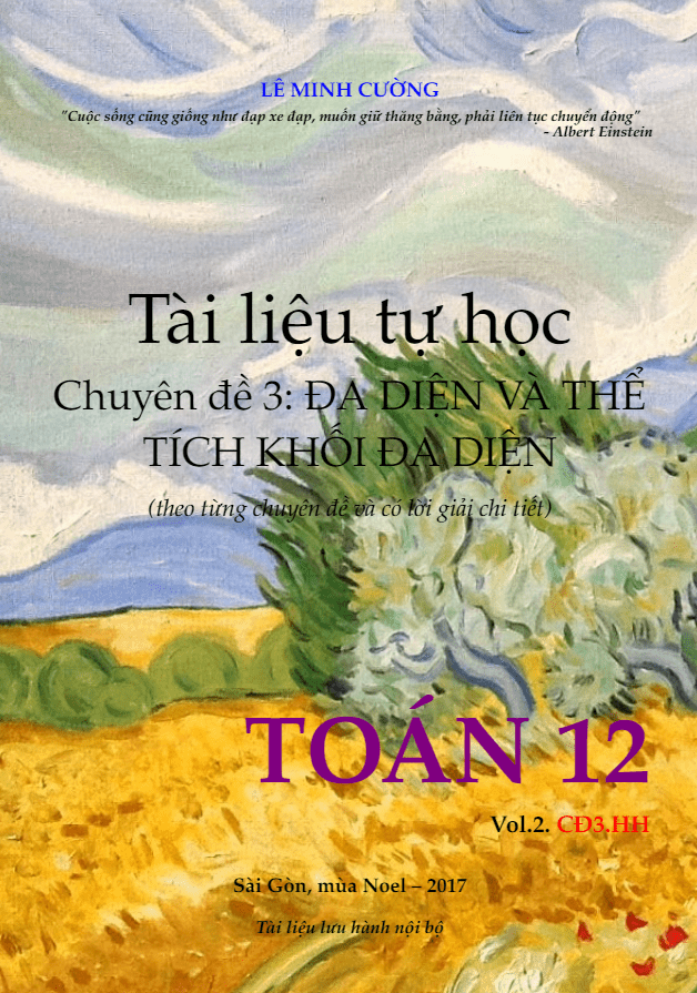 Tài liệu tự học chuyên đề đa diện và thể tích khối đa diện - Lê Minh Cường